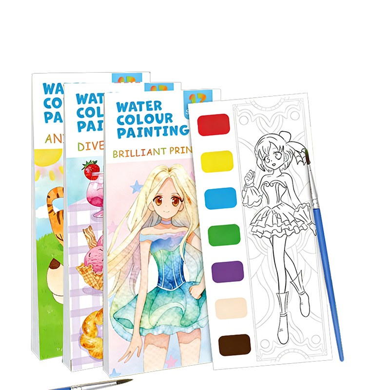 絵の具内蔵のハードカバー水彩画集